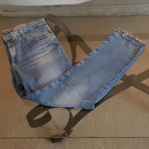AG Prima Crop Cigarette Blue Jeans 30R, Women's Worn 1x